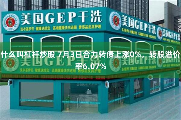 什么叫杠杆炒股 7月3日合力转债上涨0%，转股溢价率6.07%