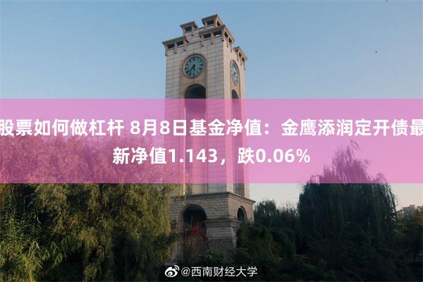 股票如何做杠杆 8月8日基金净值：金鹰添润定开债最新净值1.143，跌0.06%