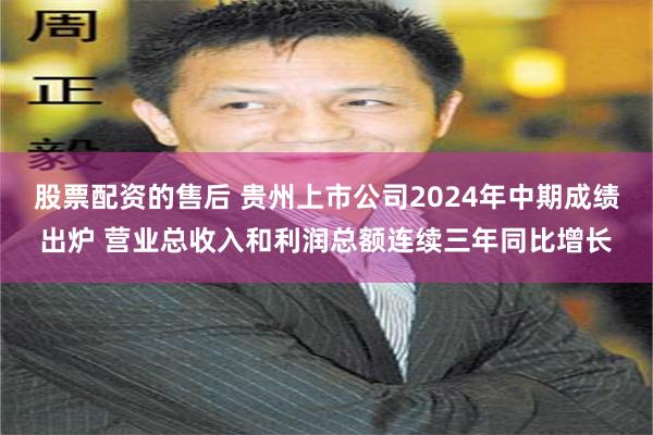 股票配资的售后 贵州上市公司2024年中期成绩出炉 营业总收入和利润总额连续三年同比增长