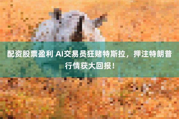 配资股票盈利 AI交易员狂赌特斯拉，押注特朗普行情获大回报！